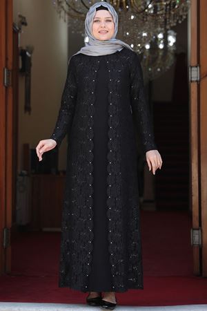 Papatya Abiye Siyah AMİ1049