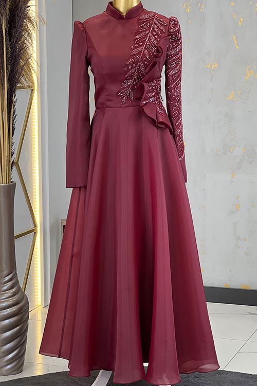 Ela Abiye Bordo PİE1549 