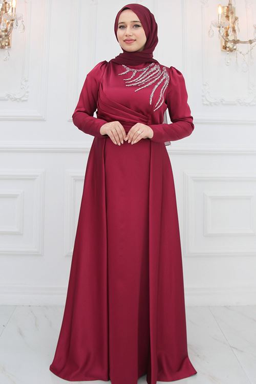 Berceste Abiye Kırmızı AMİ1074  