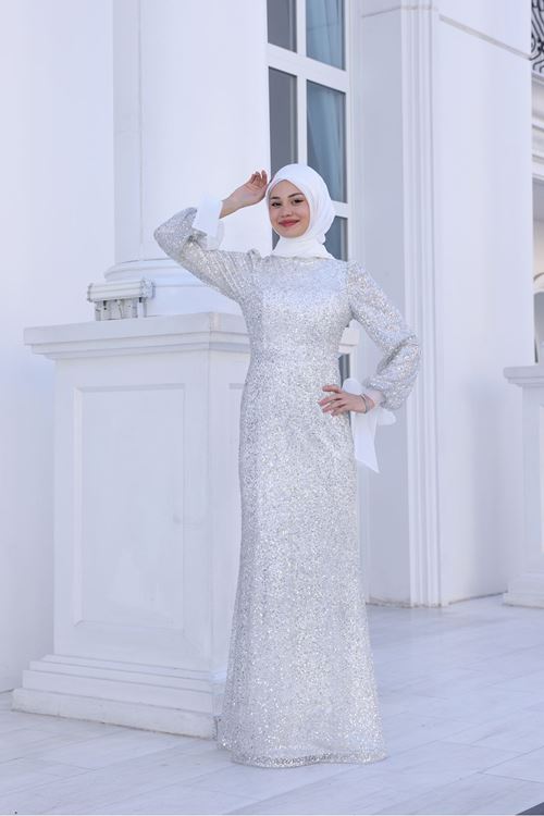 Şimal Abiye Beyaz SEF3551