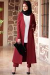  Rabia Ceket Pantolon Takım Bordo PİE1502
