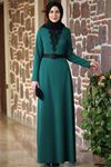 ElbenModa Mimoza Elbise Zümrüt ELBNMD1458 