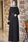 ElbenModa Mimoza Elbise Siyah ELBNMD1458 