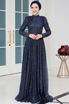 DressLife Firuze Abiye Lacivert DRE2043