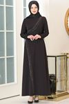 Ahunisa Almira Abiye Elbise Siyah AHU9320