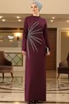 Ahunisa  Palmiye Abiye Mor AHU9328