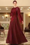 Ahunisa Defne Abiye Bordo AHU9330 