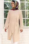 ElbenModa Fırfırlı Tunik Bej ELBNMD1467