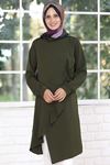 ElbenModa Fırfırlı Tunik Haki ELBNMD1467