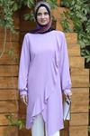 ElbenModa Fırfırlı Tunik Lila ELBNMD1467