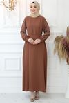 Sahra Elbise Camel AMİ1043