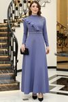 Elif Taşlı Elbise Mavi ELBNMD1471