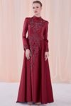 Bade Abiye Bordo NUR7129